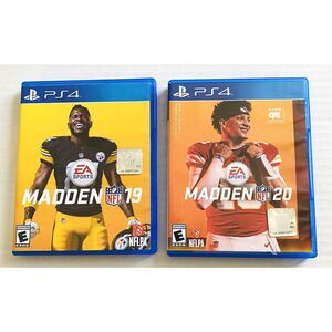 Lot PS4 Madden NFL 2019 + Madden NFL 2020 Sony Playstation 4 Sports Games